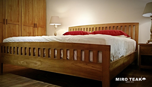 MIRO TEAK   MILLER BED  米勒床台 - 3
